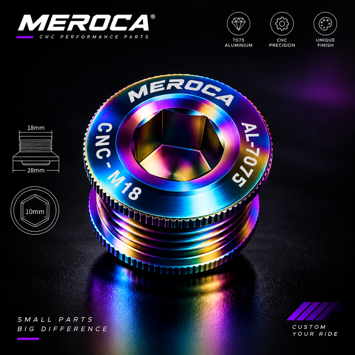 MEROCA Bicycle Crank Cap (Dropship)
